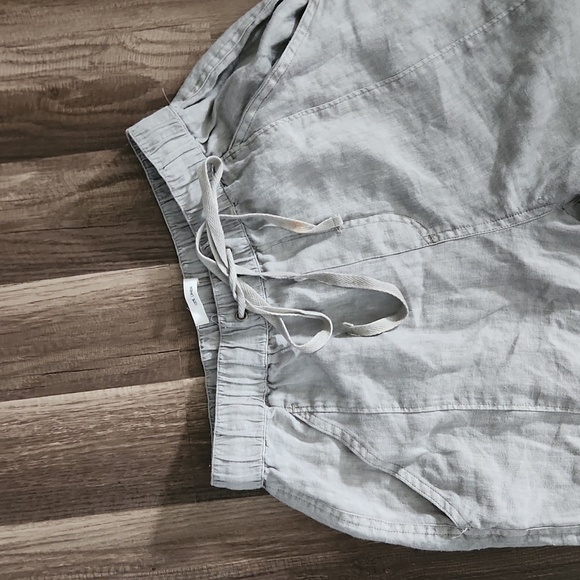 NICOLE by Nicole Miller New York Gray 100% Linen Pants Size  Small with Pockets - Picture 2 of 6